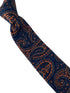 black & orange paisley 100% cotton tie