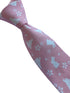baby light pink cotton tie with white bunny rabbit design