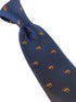 navy mens tie with prawn shellfish quirky design