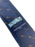 navy mens tie with chicken drumstick quirky design