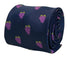 navy mens tie with purple grapes quirky design