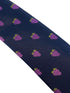 navy mens tie with purple grapes quirky design