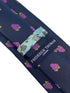 navy mens tie with purple grapes quirky design