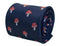 navy mens tie with toadstool design