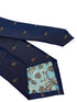 navy mens tie with triceratops dinosaur design