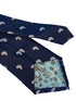 navy mens tie with africa outline design