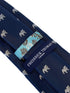 navy mens tie with british bulldog design