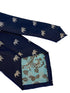 navy mens tie with british bulldog design
