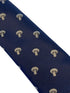 navy mens tie with mushroom design
