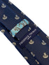 navy mens tie with mushroom design
