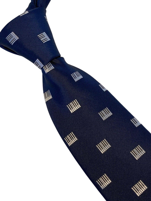 navy mens tie with piano keys design