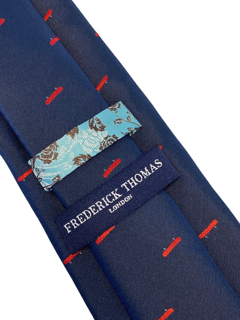 navy mens tie with skateboard design