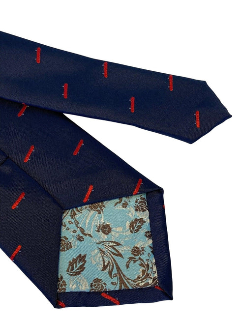 navy mens tie with skateboard design