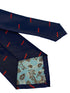 navy mens tie with skateboard design