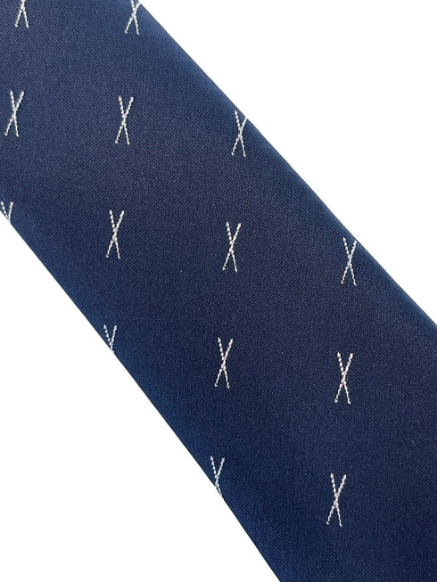 navy mens tie with drum sticks quirky design
