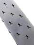 ivory white mens tie with baseball silhouette design