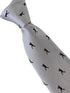 ivory white mens tie with baseball silhouette design