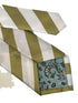 pistachio light khaki green and white barber striped mens tie