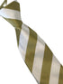 pistachio light khaki green and white barber striped mens tie