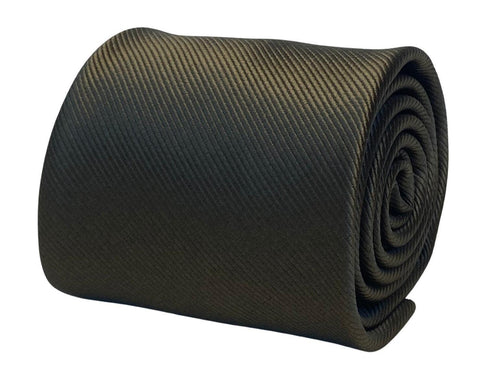 plain dark khaki green mens tie