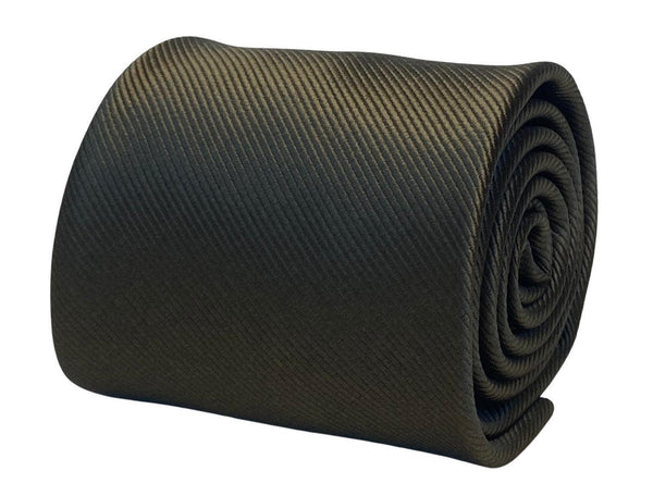 plain dark khaki green mens tie