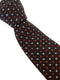 chocolate brown wool tie with polka spot design