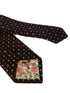 chocolate brown wool tie with polka spot design