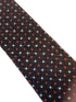 chocolate brown wool tie with polka spot design