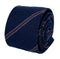 navy and red club striped school style cotton tie