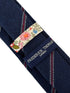 navy and red club striped school style cotton tie