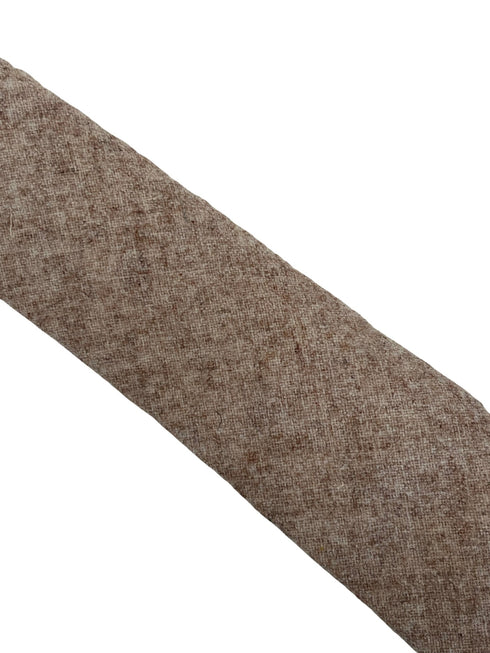 plain beige flecked wool mens tie