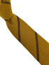 mustard gold yellow club striped mens cotton tie