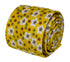 mustard gold yellow floral mens cotton tie