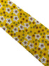 mustard gold yellow floral mens cotton tie