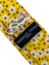 mustard gold yellow floral mens cotton tie
