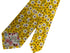 mustard gold yellow floral mens cotton tie