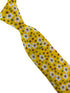 mustard gold yellow floral mens cotton tie