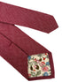 red herringbone cotton mens tie