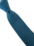 petrol medium blue herringbone cotton mens tie