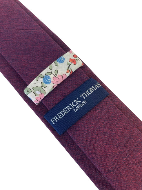 maroon purple cotton mens tie