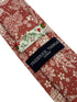 coral pink paisley mens cotton tie