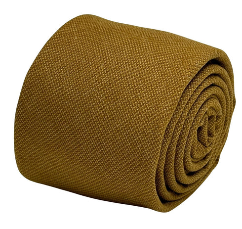 mustard yellow antique gold brown rustic cotton mens tie