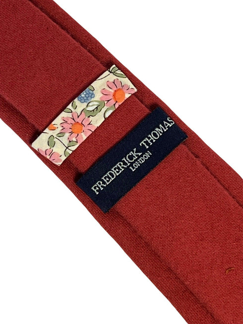 plain red wool tie
