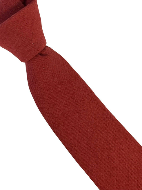 plain red wool tie