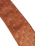 peach coral pink tie with fleur de lys (lis) design