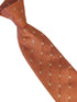 peach coral pink tie with fleur de lys (lis) design