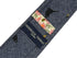denim medium blue cotton tie with bird design