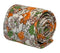 orange nasturtium and white petunia style cotton tie