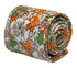 orange nasturtium and white petunia style cotton tie