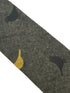 mustard khaki brown tie with bird design